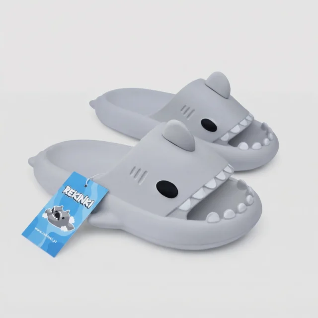 klapki Rekinki szare na lato